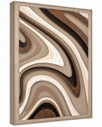Earthbound Flow Hand painting for Home Wall (With Outer Floater Frame) (47x31.5 Inches)