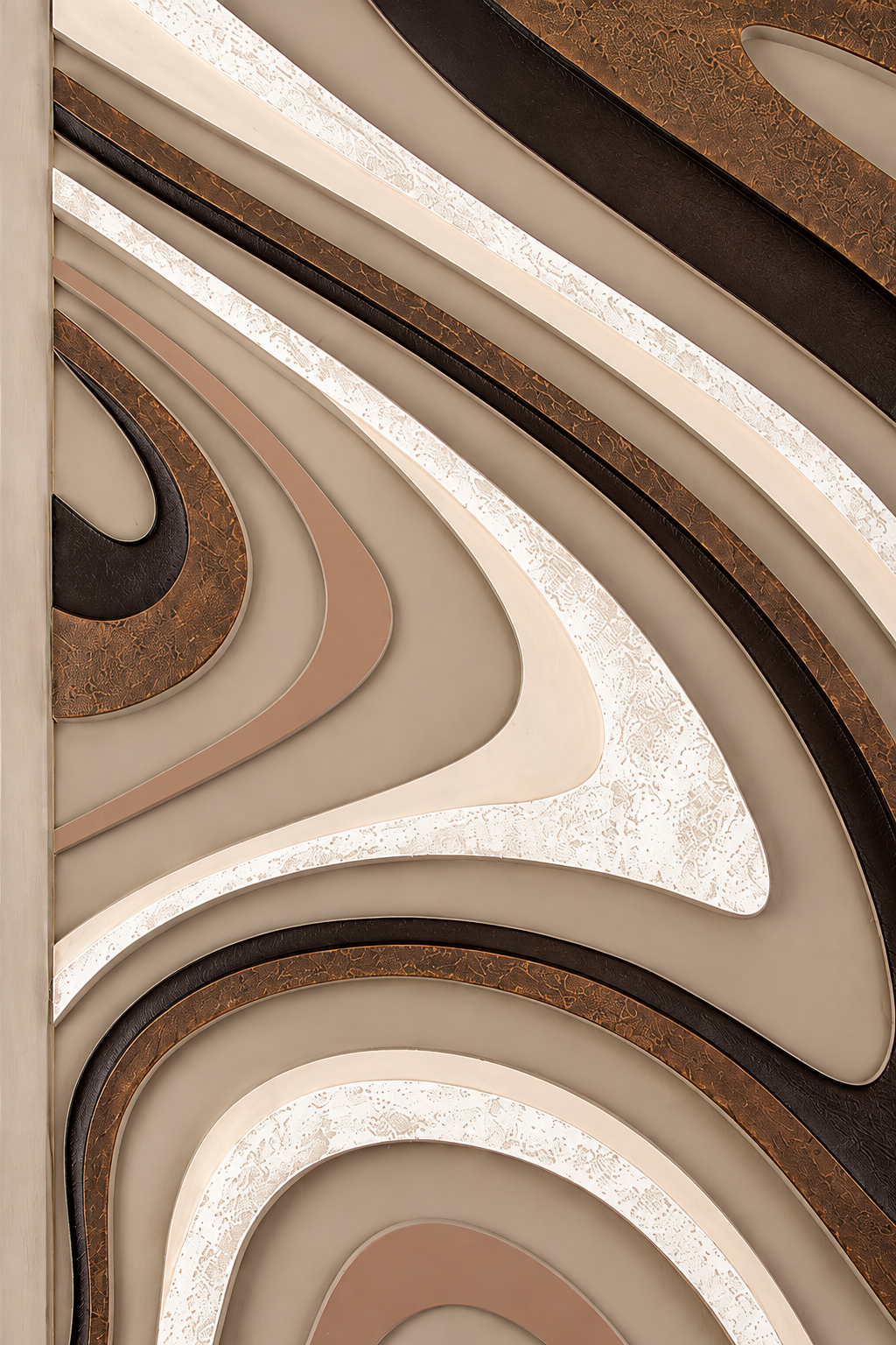 Earthbound Flow Hand painting for Home Wall (With Outer Floater Frame) (47x31.5 Inches)