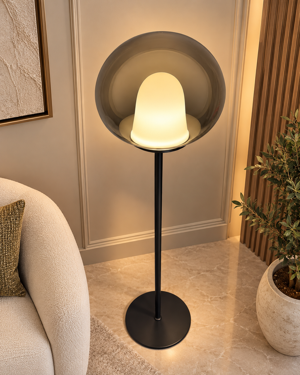 Luna Dome Designer Floor Lamp For Home & Item for Home Decoration (Italian Designer Collection)