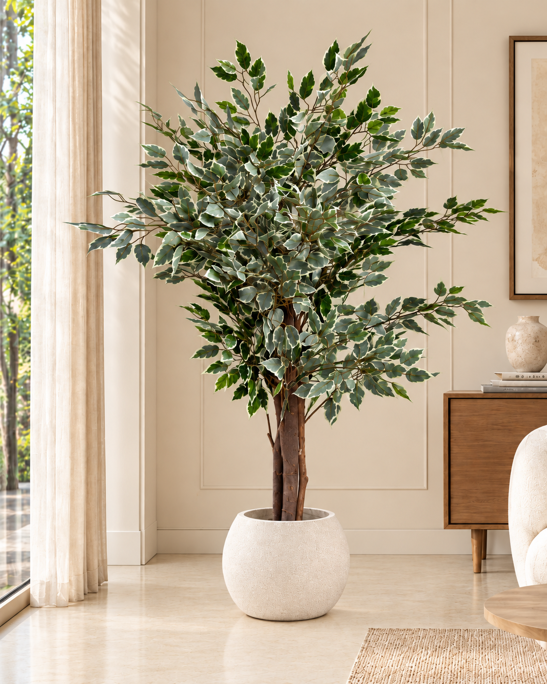 Heritage Banyan Artificial Indoor Plant For Home ( 3.9 Feet ) (Natural Feel)