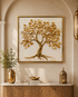 Golden Tree of Prosperity Crystal Glass Painting & Wall Decoration Items