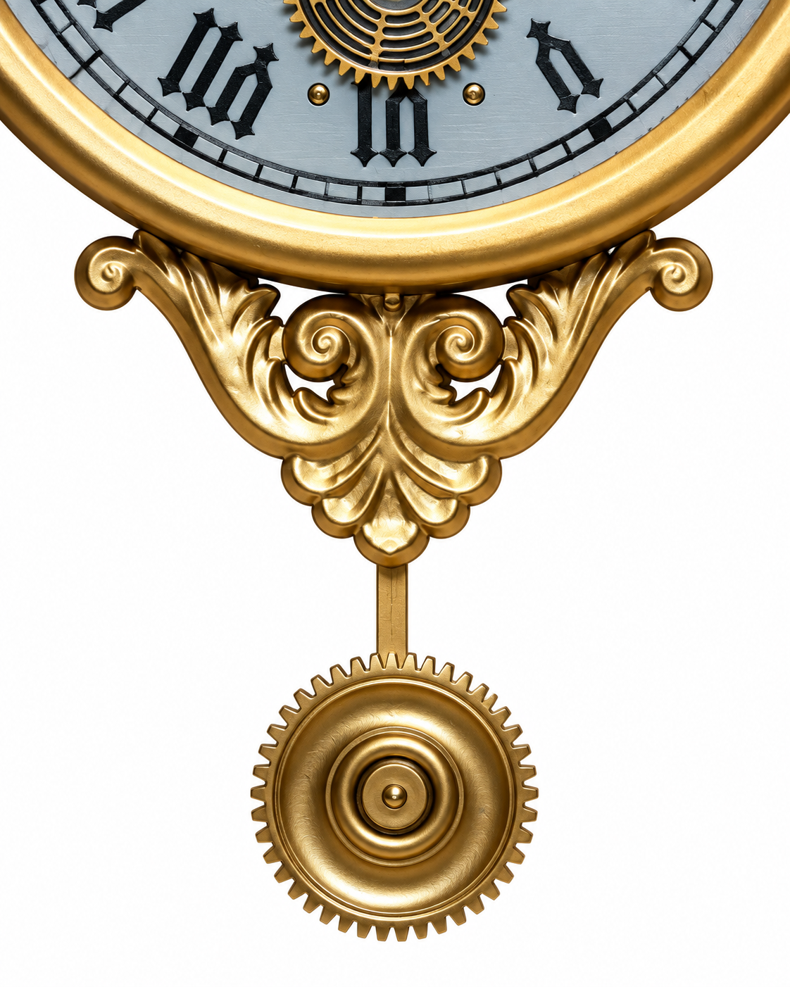 The Noble Hour Luxury Designer Silent Movement Table Clock With Moving Gear Mechanism (Steel Body)
