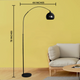 Whimsical Moonbeam Floor Lamp for Bedroom - Black