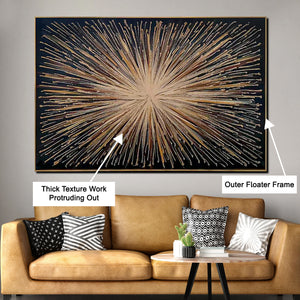 Aurora Flare 100% Hand Wall Painting For Home ( 32 x 47 Inches )