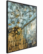 Distant Echoes Handmade Paintings for Home & Wall Decoration Item (With Outer Floater Frame) (47x35.5 Inches)