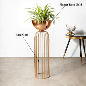 Urban Zen Planter (Gold Stand & Ross Gold Pot) - Big