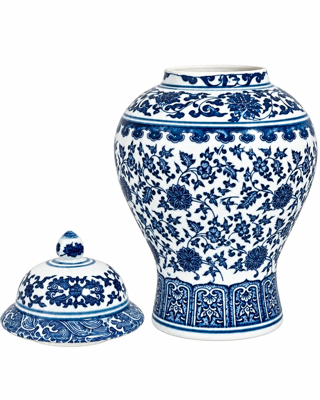 Indigo Temple Decorative jar & Items for Room Decoration (Blue Pottery)