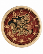 Worldline Timepiece Luxury Designer Silent Movement Wall Clock For Living Room With Moving Gear Mechanism Buy Wall Clock Online - Medium (Wine Red) (Brushing Luxury Watch Dial Collection)