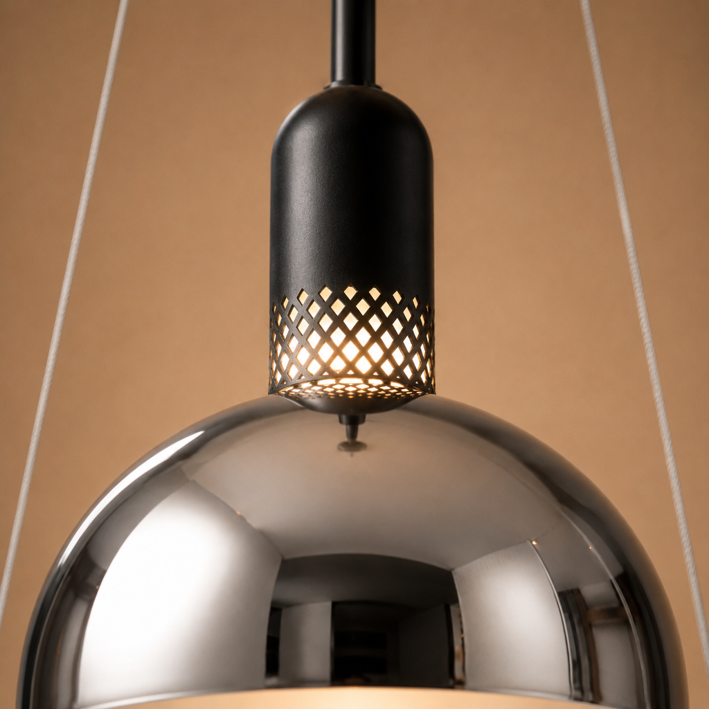Cosmo Aura Ceiling light For Home  &  Item For Home Decoration - Chrome (Italian Designer Collection)