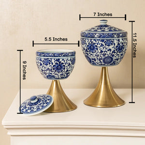 Blue Dynasty Jar & Item for Home Decoration