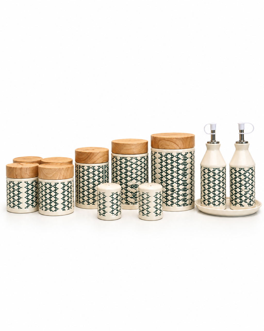 Heritage Grid Container Set For Kitchen Storage