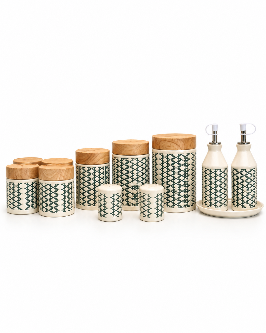 Heritage Grid Container Set For Kitchen Storage