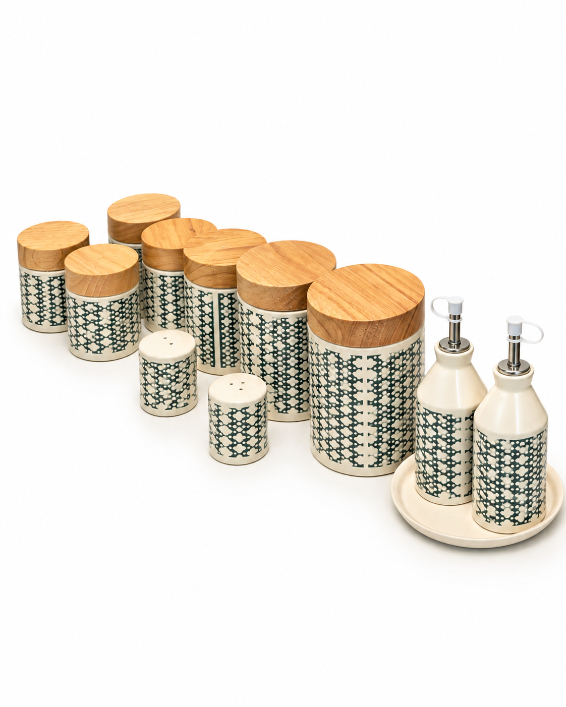 Heritage Grid Container Set For Kitchen Storage