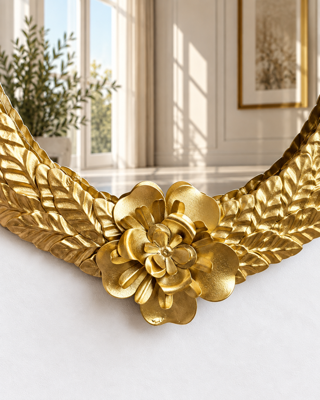 Crown Oval Designer Wall Mirror For Home & Wall Decoration Item