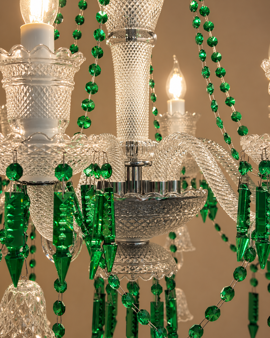 Celestia Grandeur Chandelier for Home & item for Home Decoration - Green