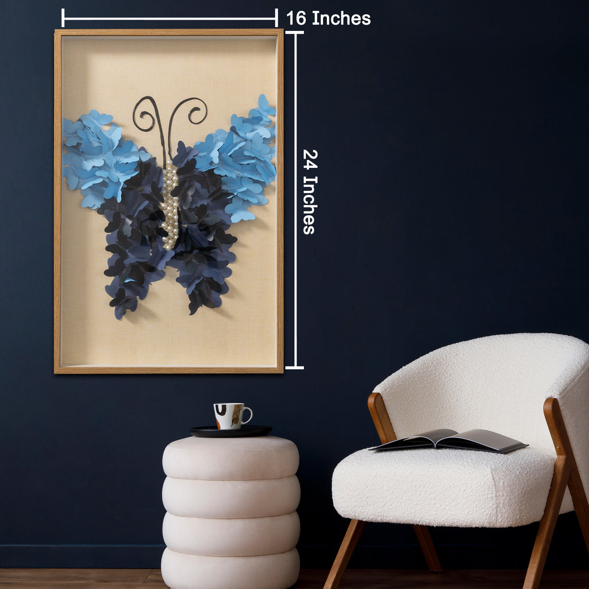 Oceanic Butterfly Shadow Box and Wall decoration item