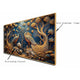 Moonlit Garden Peacocks Crystal Glass Framed Wall Paintings For Home & Wall Decoration items