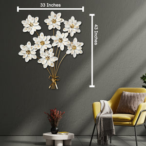 Echo of Blossoms Metal Wall Decor for Home & item for Wall Decoration