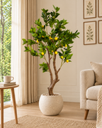 Mediterranean Lemon Artificial Indoor Plant For Home ( 4.6 Feet ) (Natural Feel)