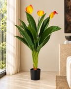 Tropical Peace Lily Artificial Indoor Plant For Home ( 3.6 Feet ) (Natural Feel)