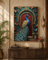Peacock in the Enchanted Palace Crystal Glass Painting & Wall Decoration Items