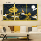 Caviar 3 panel Framed Canvas Print For Wall Decoration at Home