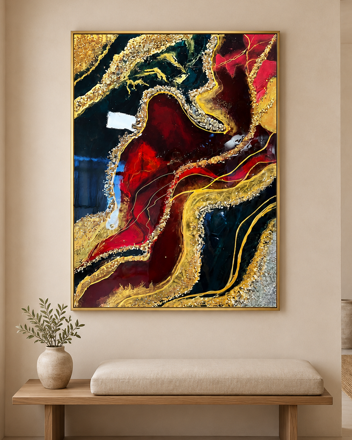 Glittering Cosmos Resin Art Wall Painting