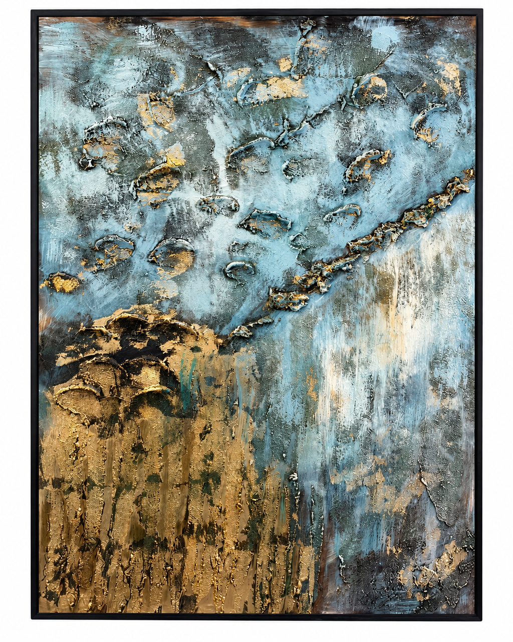 Distant Echoes Handmade Paintings for Home & Wall Decoration Item (With Outer Floater Frame) (47x35.5 Inches)