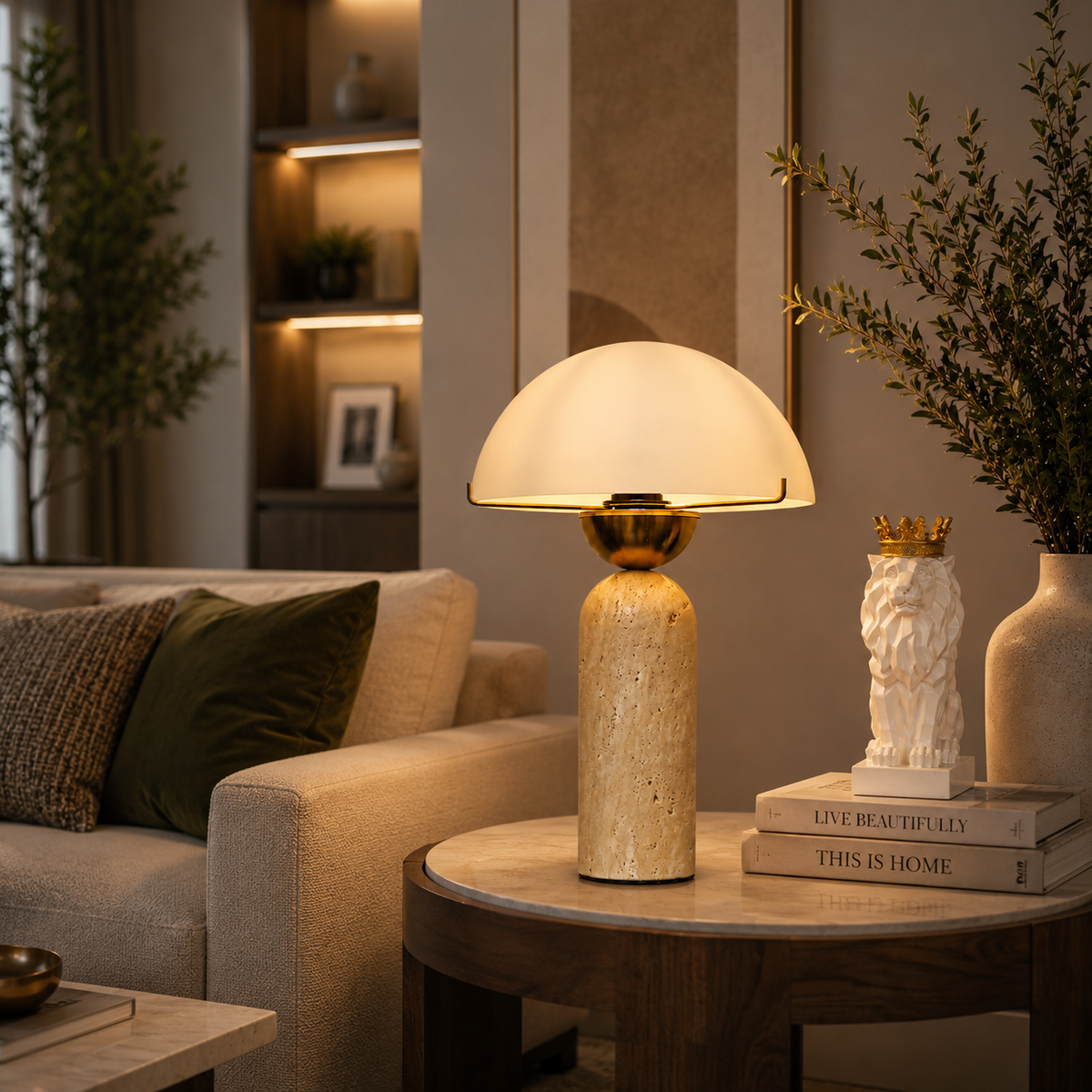 Lucent Hemisphere Table lamp for Home & Item for Home Decoration (Italian Designer Collection)