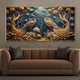 Moonlit Garden Peacocks Crystal Glass Framed Wall Paintings For Home & Wall Decoration items