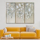 Morning Haze Florals 100% Hand Painted Wall Painting & Wall Decor Item (With outer Floater Frame)