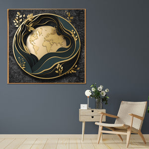 Golden Earth Elegance Canvas Wall Art
