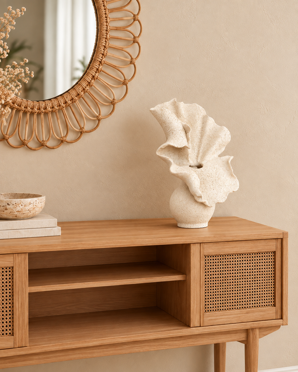 Flowing Form Accent Decorative Vase & Home Decoration Items