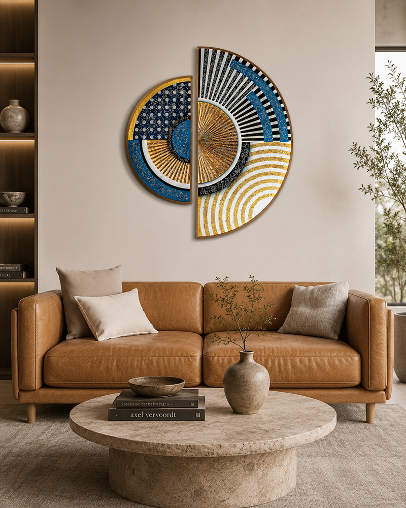 Eye of the Beholder Framed Crystal Glass Framed Wall Paintings - Set of 2