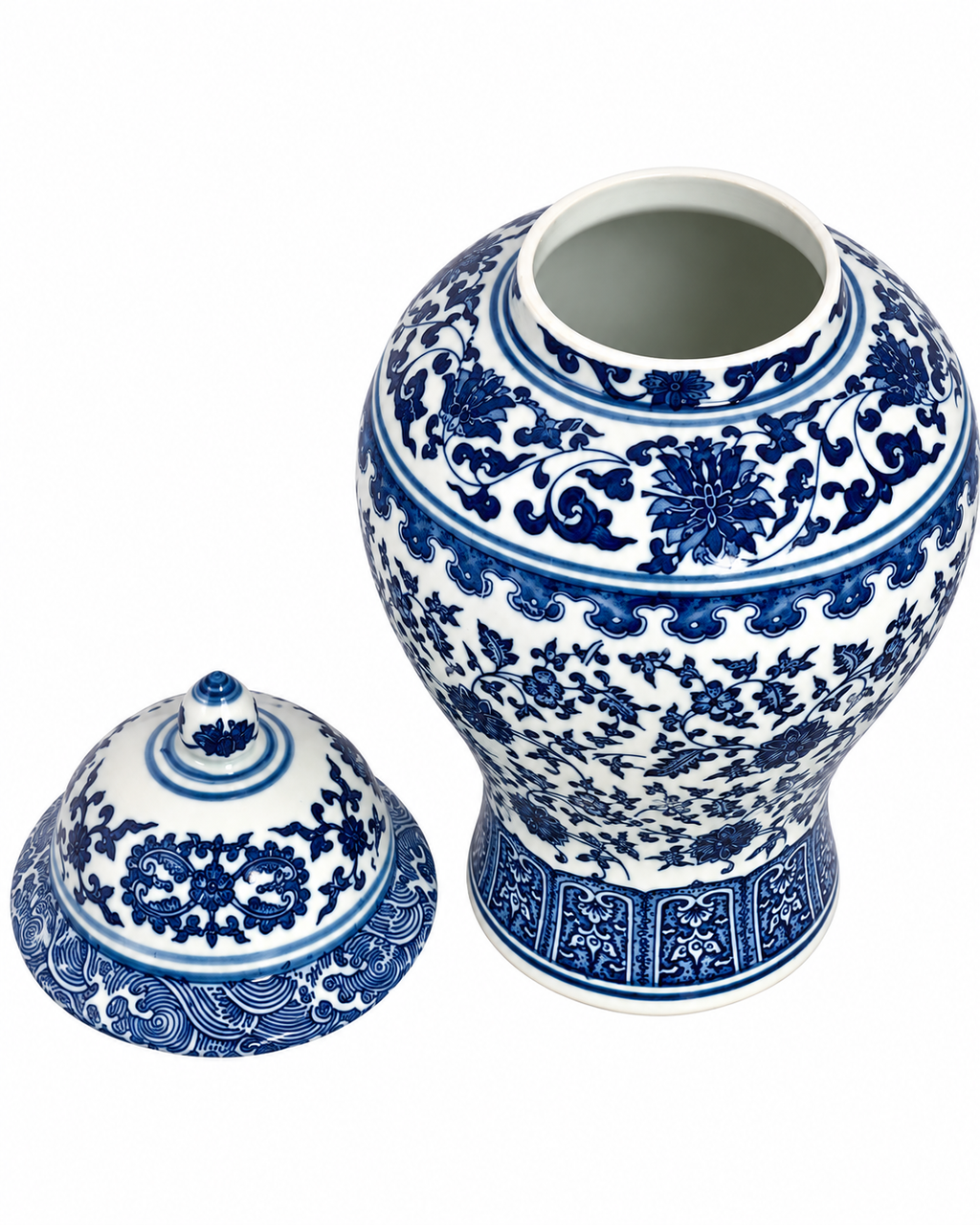 Indigo Temple Decorative jar & Items for Room Decoration (Blue Pottery)