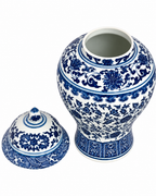 Indigo Temple Decorative jar & Items for Room Decoration (Blue Pottery)