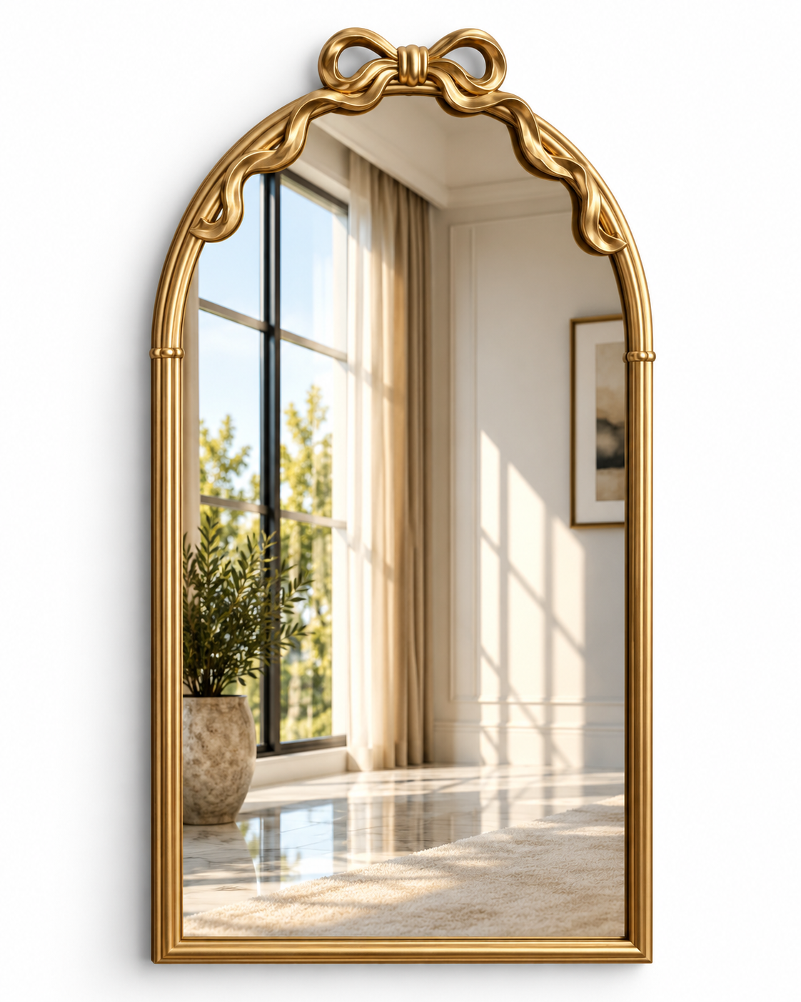 Regal Ribbon Designer Wall Mirror For Home & Wall Decoration Item