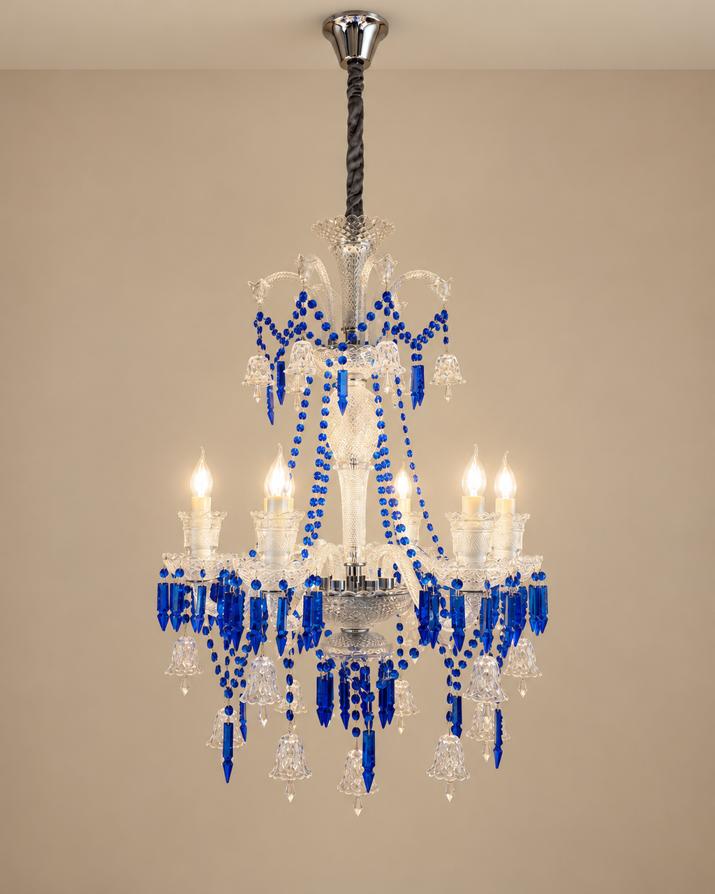 Celestia Grandeur Chandelier for Home & item for Home Decoration - Blue