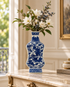 Ancient Legend Decorative Vase & Showpiece for Home & Item for Home Decoration (Blue Pottery)