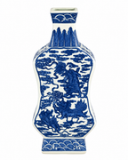 Ancient Legend Decorative Vase & Showpiece for Home & Item for Home Decoration (Blue Pottery)
