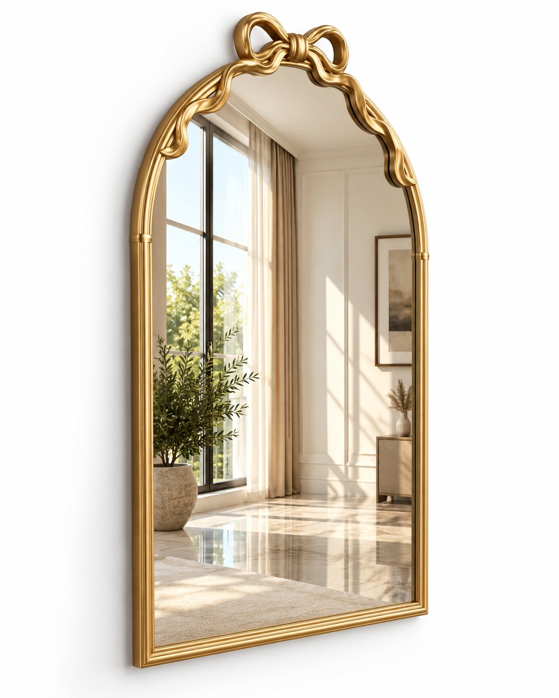 Regal Ribbon Designer Wall Mirror For Home & Wall Decoration Item