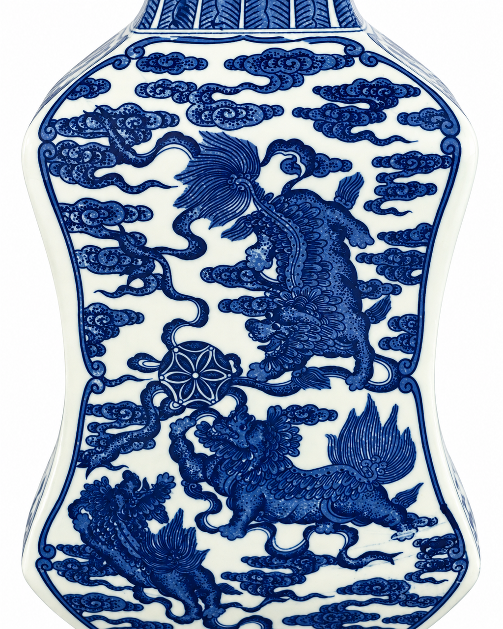 Ancient Legend Decorative Vase & Showpiece for Home & Item for Home Decoration (Blue Pottery)