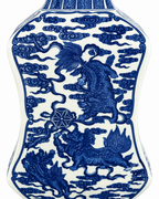 Ancient Legend Decorative Vase & Showpiece for Home & Item for Home Decoration (Blue Pottery)