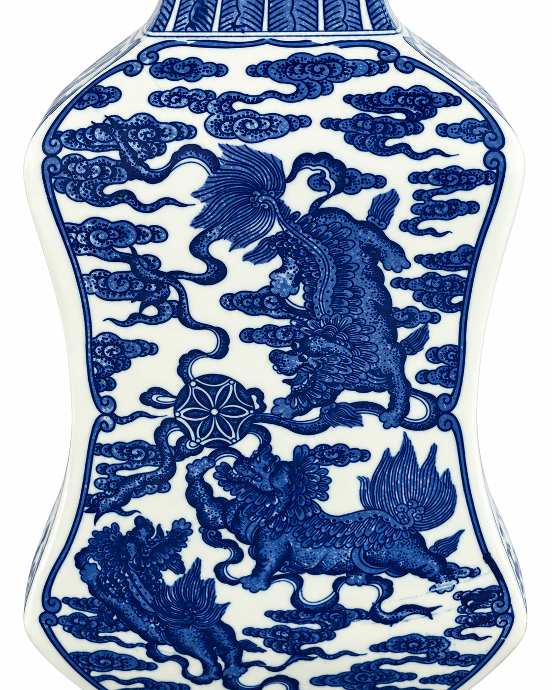 Ancient Legend Decorative Vase & Showpiece for Home & Item for Home Decoration (Blue Pottery)