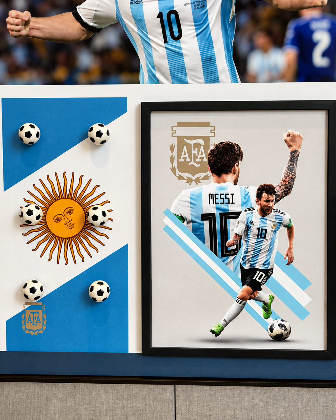 The No. 10 Legacy Pop Art Shadow Box & Wall Decoration Item