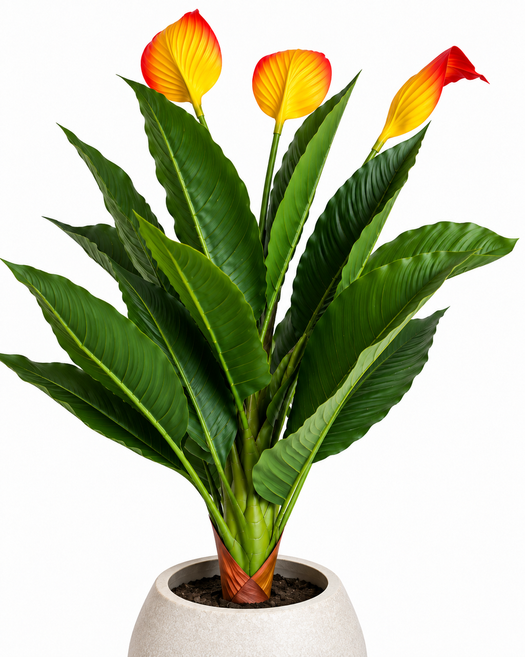 Tropical Peace Lily Artificial Indoor Plant For Home ( 3.6 Feet ) (Natural Feel)