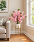 Bonsai Cherry Blossom Artificial Indoor Plant For Home  ( Natural feel )  ( 2 Feet )