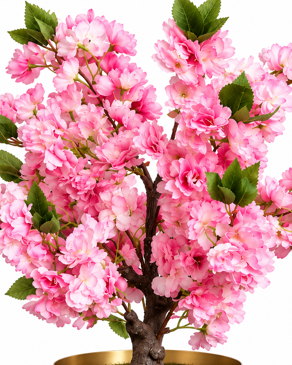 Bonsai Cherry Blossom Artificial Indoor Plant For Home  ( Natural feel )  ( 2 Feet )