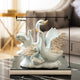 Dancing Swans Sculpture and  Decorative showpiece - Blue