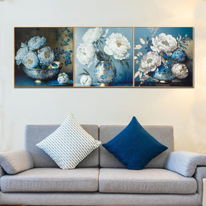 Crystal Petals Glass Painting - Set of 3
